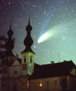 Wallfahrtskirche Maria Bhel mit Komet Hale-Bopp