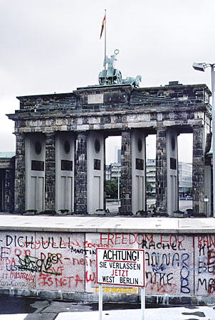 Historical photo of The Berlin Wall before the unification of Germany. - Click to read about this site.